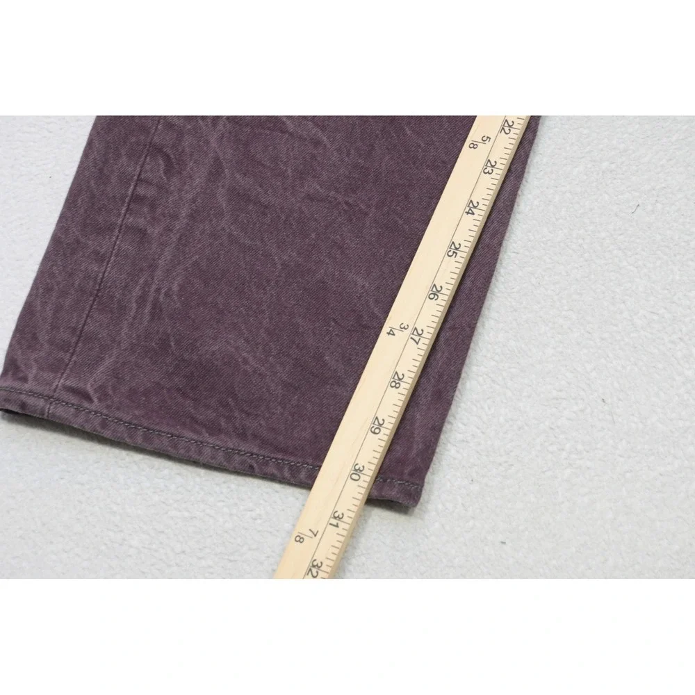 Levi's 501 Jeans Mens 42x30 Purple White Oak Cone Denim Button Fly Straight